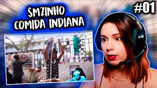 SMZINHO REAGINDO A COMIDA DE RUA INDIANA 01 - REACT