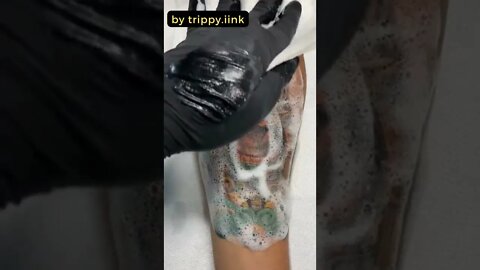 Stunning tattoo by trippy.iink #shorts #tattoos #inked #youtubeshorts