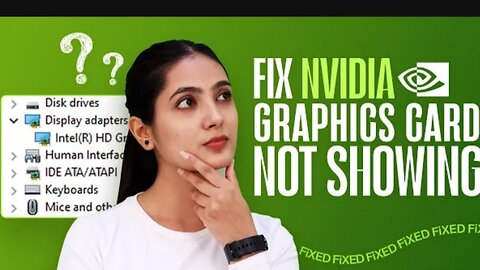 How To Fix Nvidia Graphics Card Not Detected In Windows