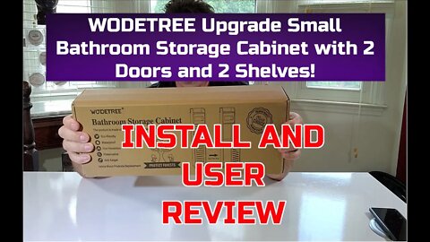 Easy to Assemble WODETREE Small Bathroom Storage Cabinet