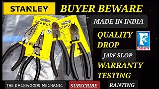 STANLEY TOOLS QUALITY DROP & WARRANTY TESTING