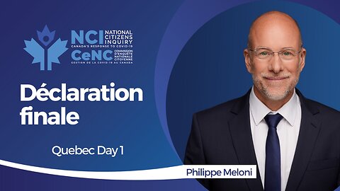 Closing Remarks Philippe Meloni | Jour un à Québec | CeNC