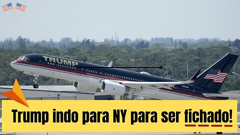 Presidente Trump indo para NY para ser fichado criminalmente