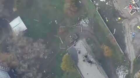 Ukrainian forces tank taken out by a Russian UAV