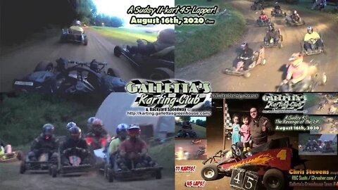 2020/08/16 - Tower camera from Galletta's Greenhouse Backyard Karting Club's 45-lap/11-kart Feature