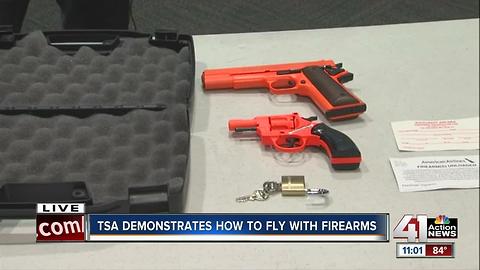 TSA demonstrates how to fly with firearms