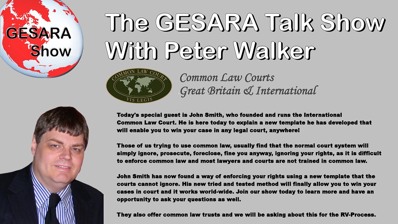 2024 06 22 GESARA Talk Show 231 Common Law Court Special