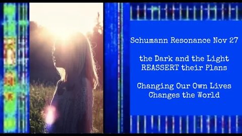 Schumann Resonance Nov 27 the Dark & the Light REASSERT Plans, Changing Our Lives Changes the World