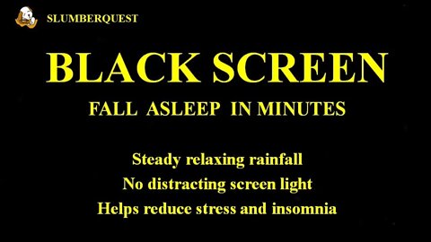 BLACK SCREEN. With a Relaxing Rain Soundtrack. For Sleep, Meditation, Ambience & Stress Relief.