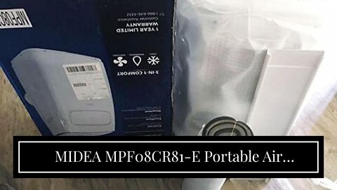 MIDEA MPF08CR81-E Portable Air Conditioner 8,000 BTU Easycool AC (Cooling, Dehumidifier and Fan...
