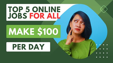 Top 5 Online Jobs that Anybody Can DO | Earn Money Online | PART TIME WORK