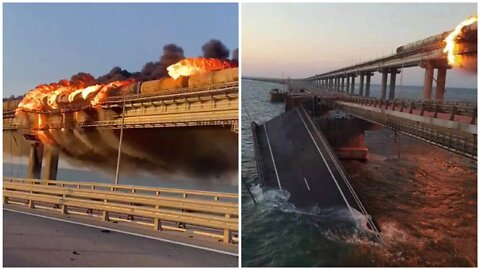 BREAKING: Woke NATO Blows Up Russia's Crimea Bridge. Pigs also Blew Up Nord Stream - Update