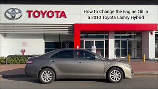 How to Change the Engine Oil in a 2010 Toyota Camry Hybrid