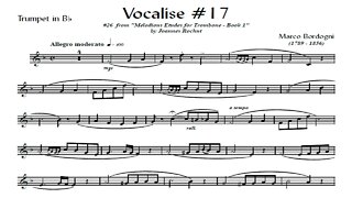 [TRUMPET VOCALISE ETUDE] Marcos Bordogni Vocalise for Trumpet #17