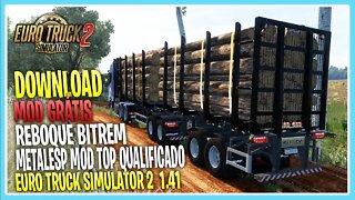 REBOQUE BITREM MADEREIRO METALESP 1.41 EURO TRUCK SIMULATOR VERSÃO 1.41