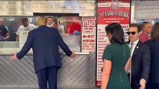 Trump Arrives At Pat's King Of Steaks In Philly