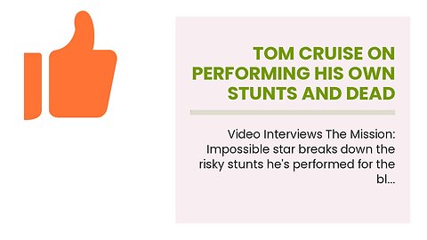 Tom Cruise on Performing His Own Stunts and Dead Reckoning Details
