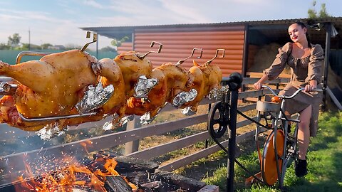 Pedal Your Way to Perfect Chicken! Bicycle Grilling Madness!