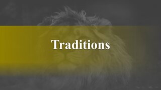 Traditions - God Honest Truth Live Stream 01/06/2023