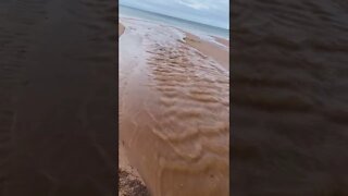 Wind causing intense ripples in water