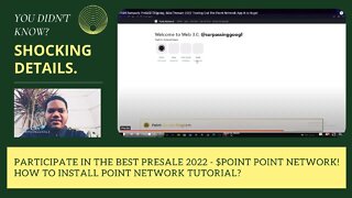 Participate In The Best Presale 2022 - $POINT Point Network! How To Install Point Network Tutorial?