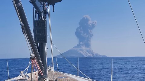 Stromboli Volcano Eruption 2019