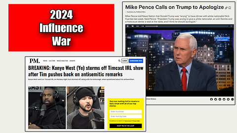 Mike Pence Call On Trump To Apologize - Kayne YE Storms off TimCastIRL