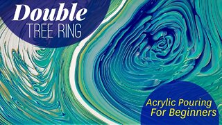 Double Tree Ring Pour: Acrylic Pouring Video for Beginners