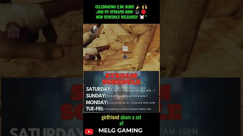 CELEBRATING 2.9K SUBS! 🎉🙌 JOIN MY STREAMS NOW! 🎥🔴 NEW SCHEDULE RELEASED! ⏰