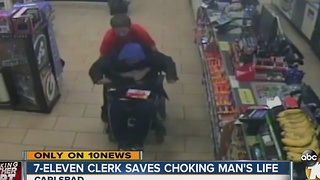 7-Eleven clerk saves choking man's life