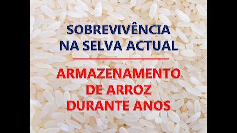 SOBREVIVÊNCIA NA SELVA ACTUAL - ARMAZENAMENTO DE ARROZ DURANTE ANOS