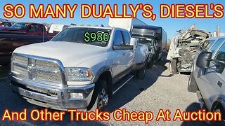 So Many Dually Diesel Trucks, Ram, Ford, GMC, Chevy