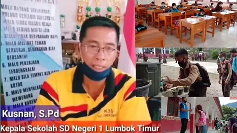 SDN 1 Lumbok Timur Mulai Belajar Tatap Muka di Sekolah dengan Prokes Pencegahan Covid-19