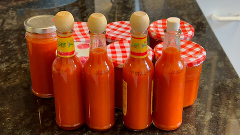 Big batch of chilli sauce