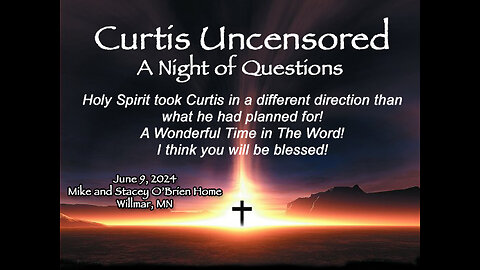 Curtis Uncensored, A Night of Questions, Curtis Coker, Willmar, June 9, 2024