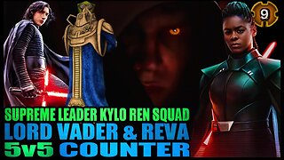 [5v5] R9 LORD VADER & REVA SQUAD COUNTER w/SLKR + WAT SQUAD - SWGOH/SQUAD ARENA