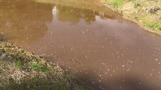 Using a wet detention to prevent erosion