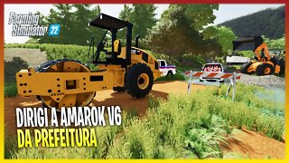 FINALIZEI O TRABALHO DA PREFEITURA - TAPA BURACOS E COBERTURA DO RIO COM PEDRAS FARMING SIMULATOR 22