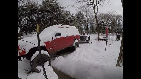 Winter homestead in the snow ASMR