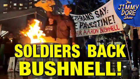 Soldiers BURN THEIR UNIFORMS At Aaron Bushnell Rally!
