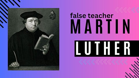 Martin Luther | Was He Born Again Or A Sadistic Murderer?