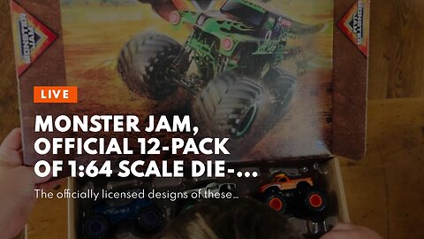 Monster Jam, Official 12-Pack of 1:64 Scale Die-Cast Monster Trucks, Amazon Exclusive