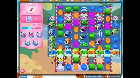 Candy Crush Level 3876 Talkthrough, 18 Moves 0 Boosters
