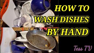 HOW TO WASH DISHES BY HAND IN LESS THAN 20 MINUTES