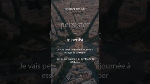 French - Word of the Day - Persister #SHORTS