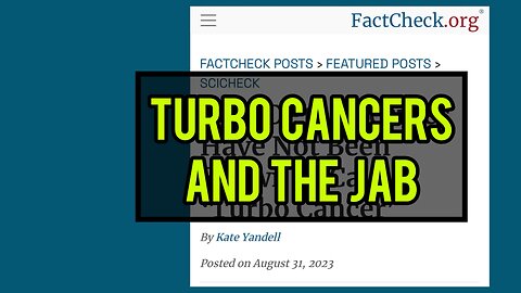 Turbo Cancer and the Jab