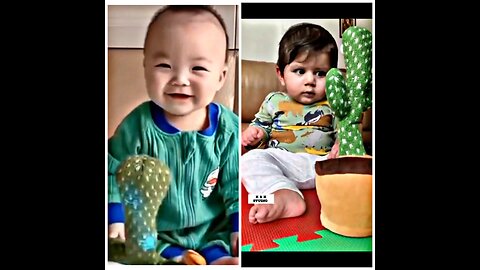 Cute Babies Playing with Dancing Cactus (Hilarious)Cute Baby Funny Videos