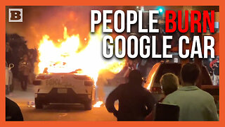 Just San Francisco Things: Self-Driving Car Set on Fire, Destroyed in the Street by Crowd
