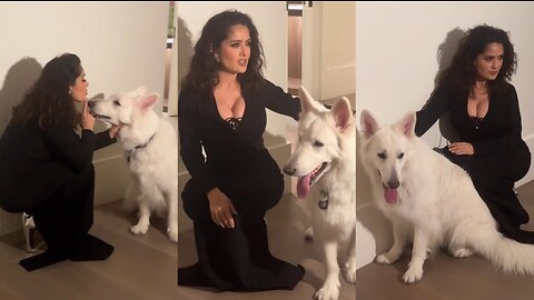 Salma Hayek's Adorable Photoshoot with her Dog Goes Viral | Cutest Moments Ever!"