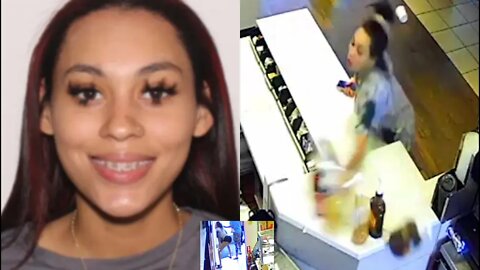 Entitled "Preggo" 22 YO Girl JAlLED After She's Caught In 4k TRASHING McDonalds & TWERKlNG Afterward